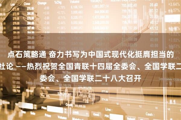 点石策略通 奋力书写为中国式现代化挺膺担当的青春篇章（社论 ——热烈祝贺全国青联十四届全委会、全国学联二十八大召开
