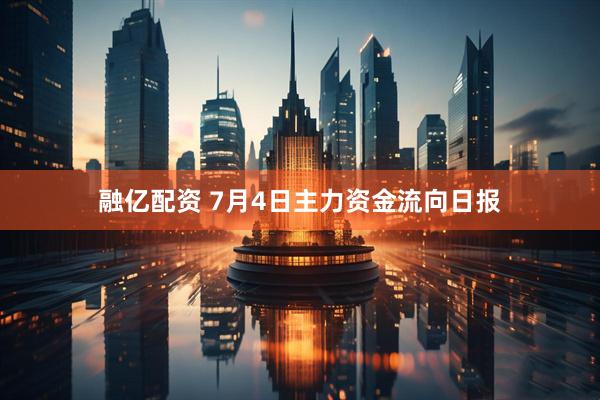 融亿配资 7月4日主力资金流向日报