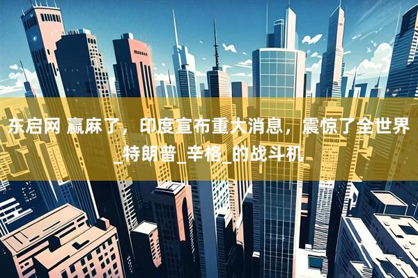 东启网 赢麻了，印度宣布重大消息，震惊了全世界_特朗普_辛格_的战斗机